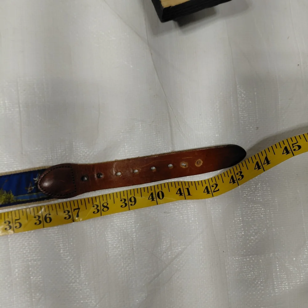 Leather Man Hunting Dog Leather Canvas Belt